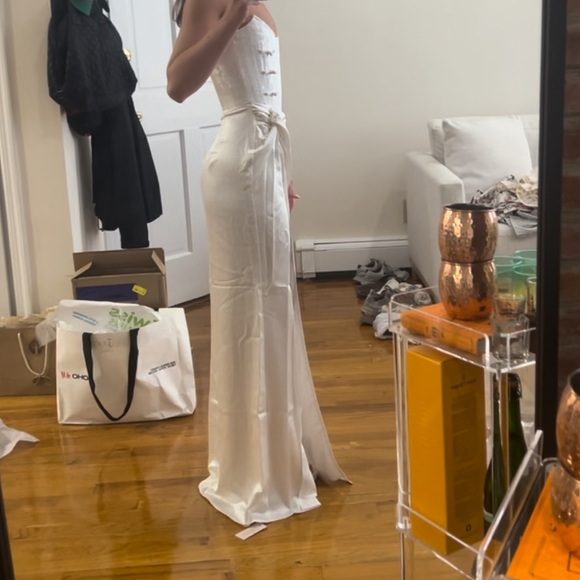 WORN ONCE Sau Lee Jacquard Julia Gown - Picture 4 of 5